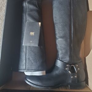 Frye Phillip Harness Tall wide calf boots